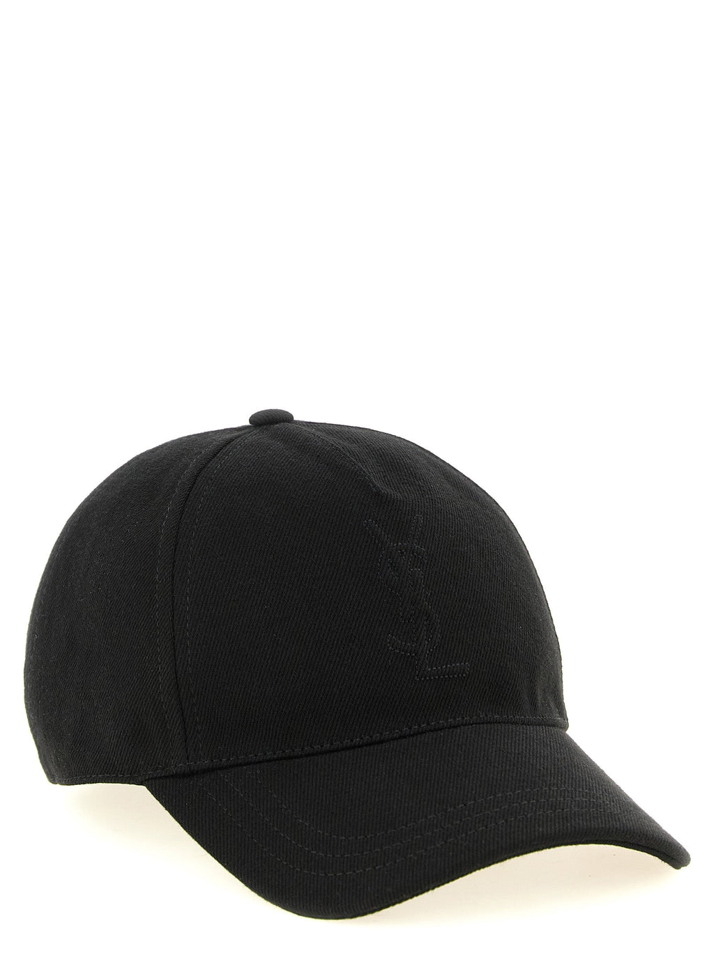 Saint Laurent Black Cotton Baseball Cap