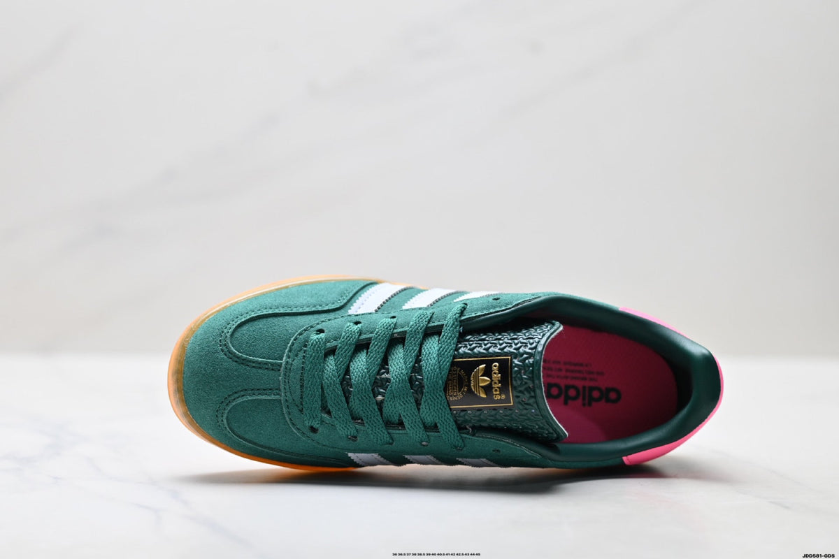 adidas x Gucci Gazelle Green Pink Sneakers