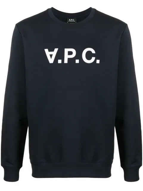 A.P.C. logo-print round neck sweatshirt