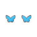 Van Cleef & Arpels BUTTERFLY TURQUOISE SILVER EARRINGS
