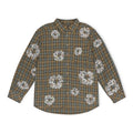 Tan Cotton Wreath Western Button Up