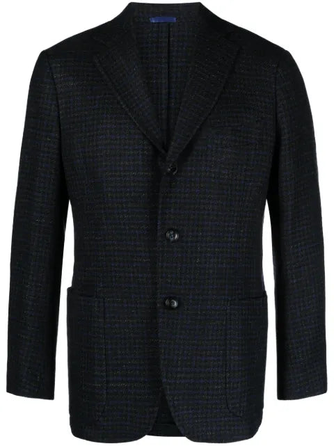 SARTORIO NAPOLI plaid-check wool blend blazer