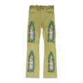 TAN GARDEN GLASS THORNED PANTS