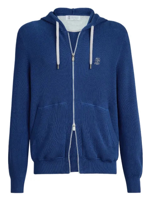 Brunello Cucinelli ribbed-knit hoodie