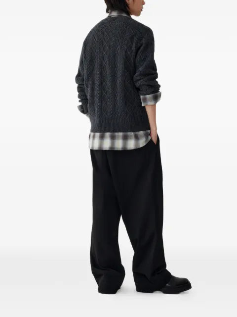 TOMBOY cable knit round neck sweater