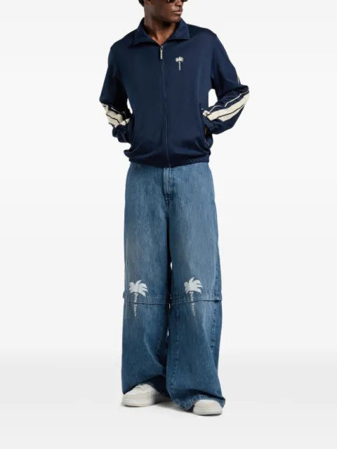 Palm Angels Palm Tree striped track jacket
