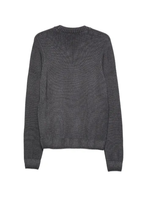 AROVESCIO crew-neck ribbed-trim sweater