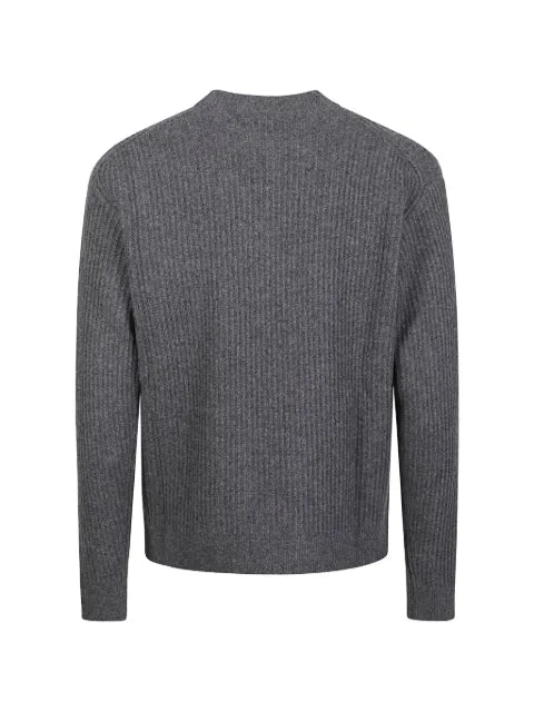 Maison Kitsuné ribbed-knit logo-patch sweater