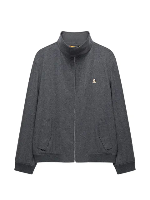 Shanghai Tang Meow Meow Chenman-patch zipped jacket