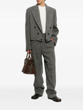 Maison Margiela herringbone double-breasted cropped blazer