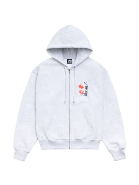 Stüssy dice-print zip-up hoodie