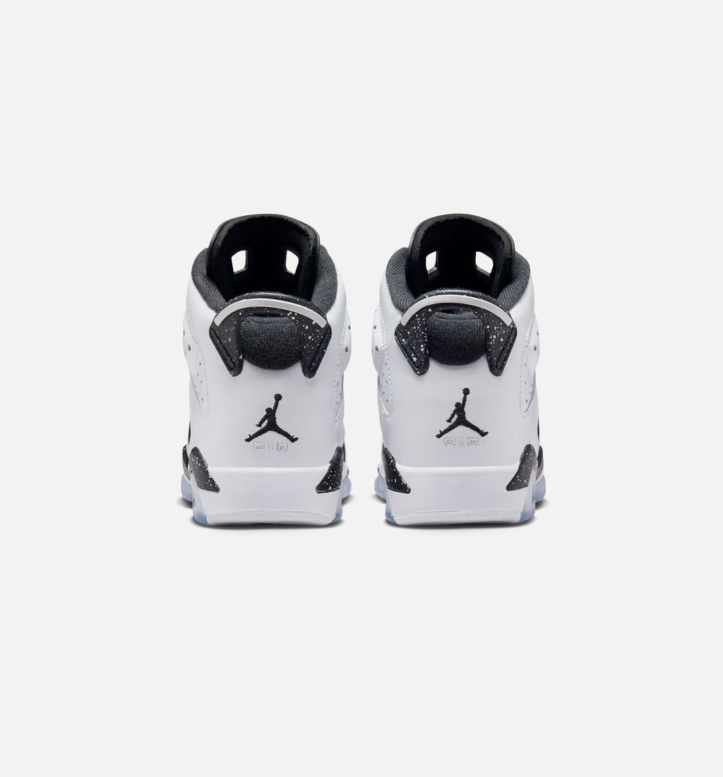 Air Jordan 6 Retro Black and White – Grade School Lifestyle Shoe in Black/White