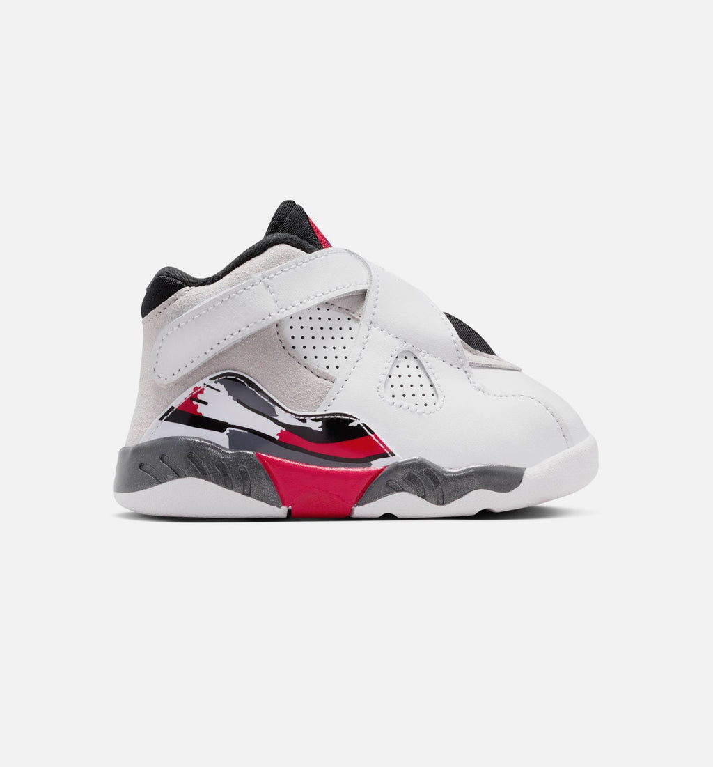 Air Jordan 8 Retro White And True Red Infant & Toddler Lifestyle Shoes - White/Black/True Red
