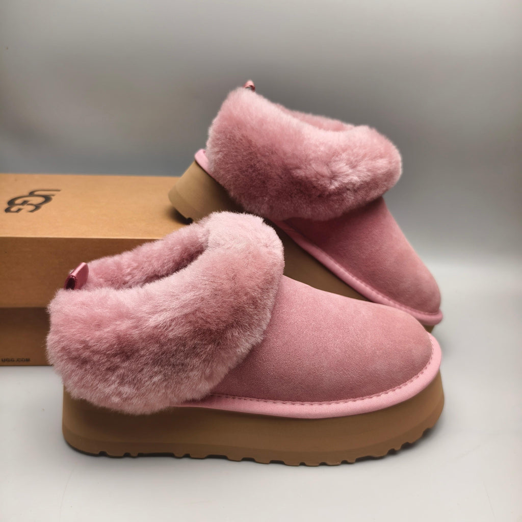 Pink Chunky Sole Suede Slip-On Loafers — New Arrival | In Stock