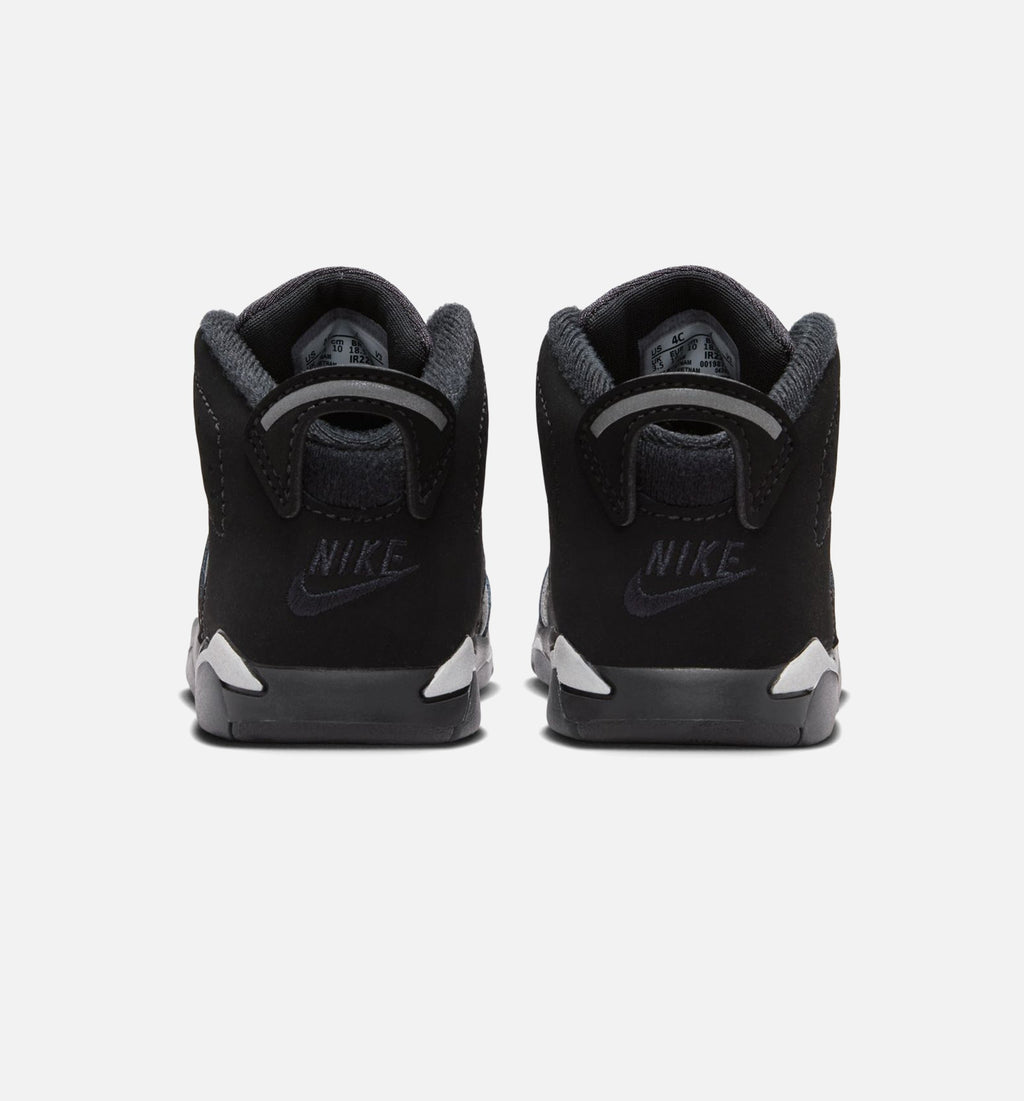 Air Jordan 6 Cap & Gown Infant & Toddler Lifestyle Shoes - Black/Reflective Silver