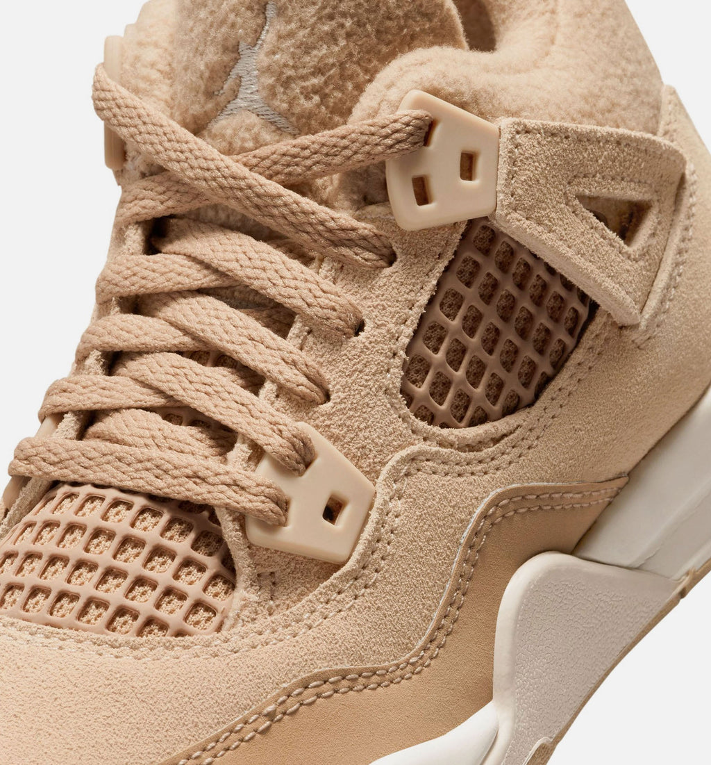 Air Jordan 4 Retro Cozy Girl Preschool Lifestyle Shoes - Hemp/Light Orewood Brown