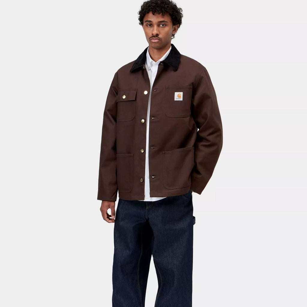 Carhartt WIP Michigan Coat: Tobacco / Black