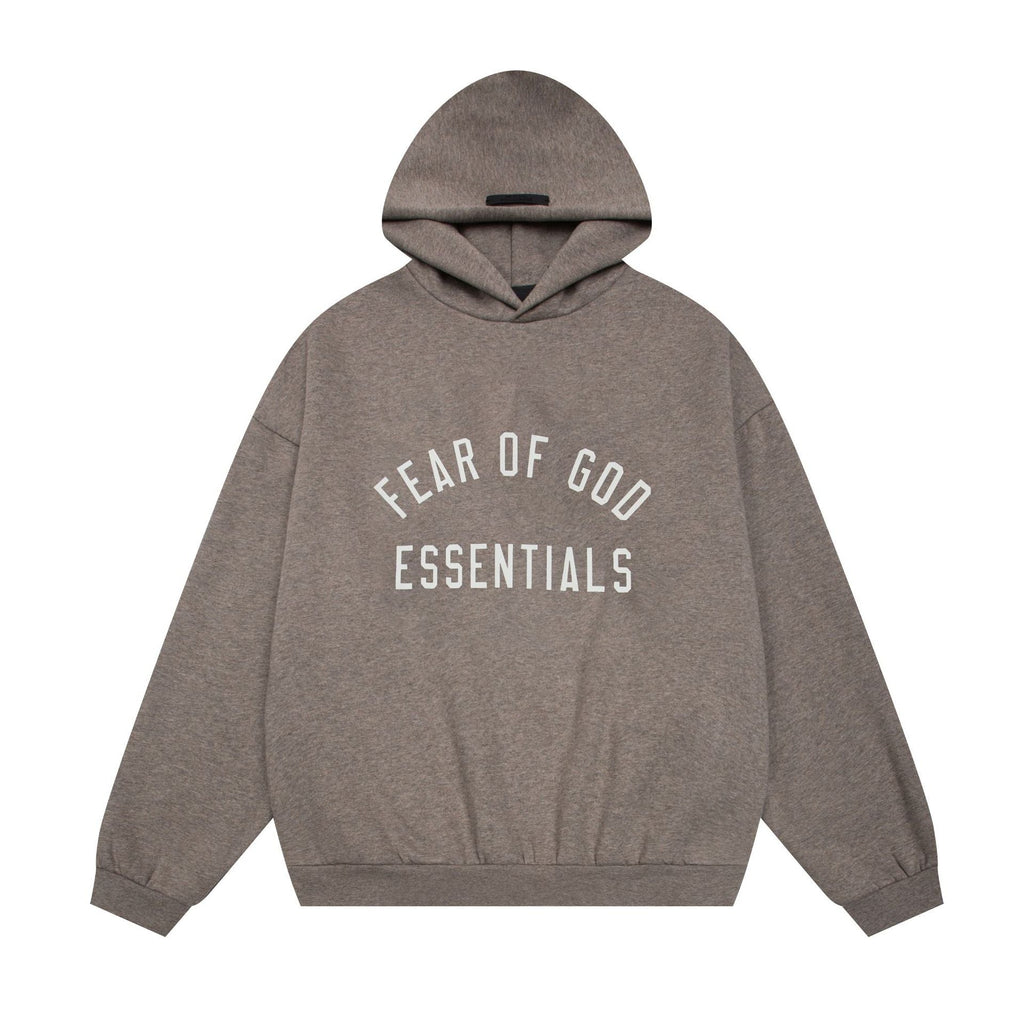 Fear Of God Essentials Flocked Letter Pullover Fleece Hoodie Unisex