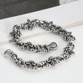 Chrome Hearts 925 Sterling silver Vitange Gothic fleur-de-lis Crown bracelet