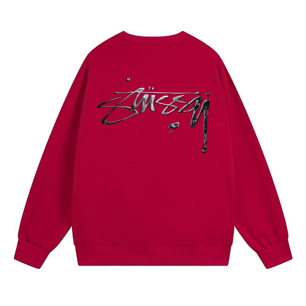 Stussy Sweatshirts Crew Neck Fleece Sweater