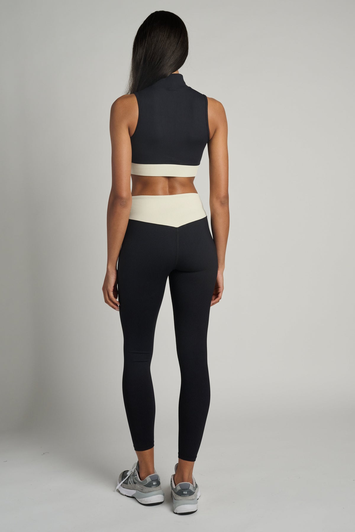 Ribbed Two Tone Dip Legging