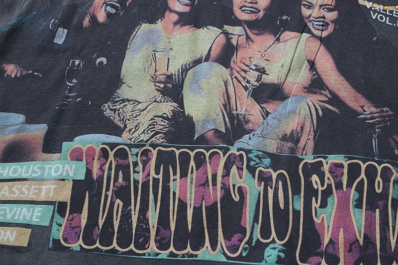 VALE USA Waiting to Exhale Rhinestone Graphic T-Shirt
