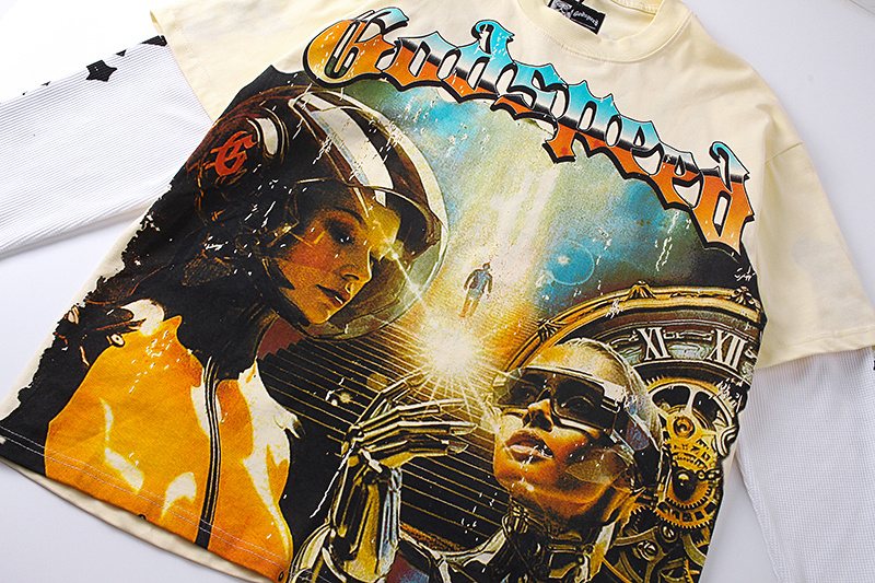 Godspeed Out of Many, One Layered-Look Long-Sleeve T-Shirt