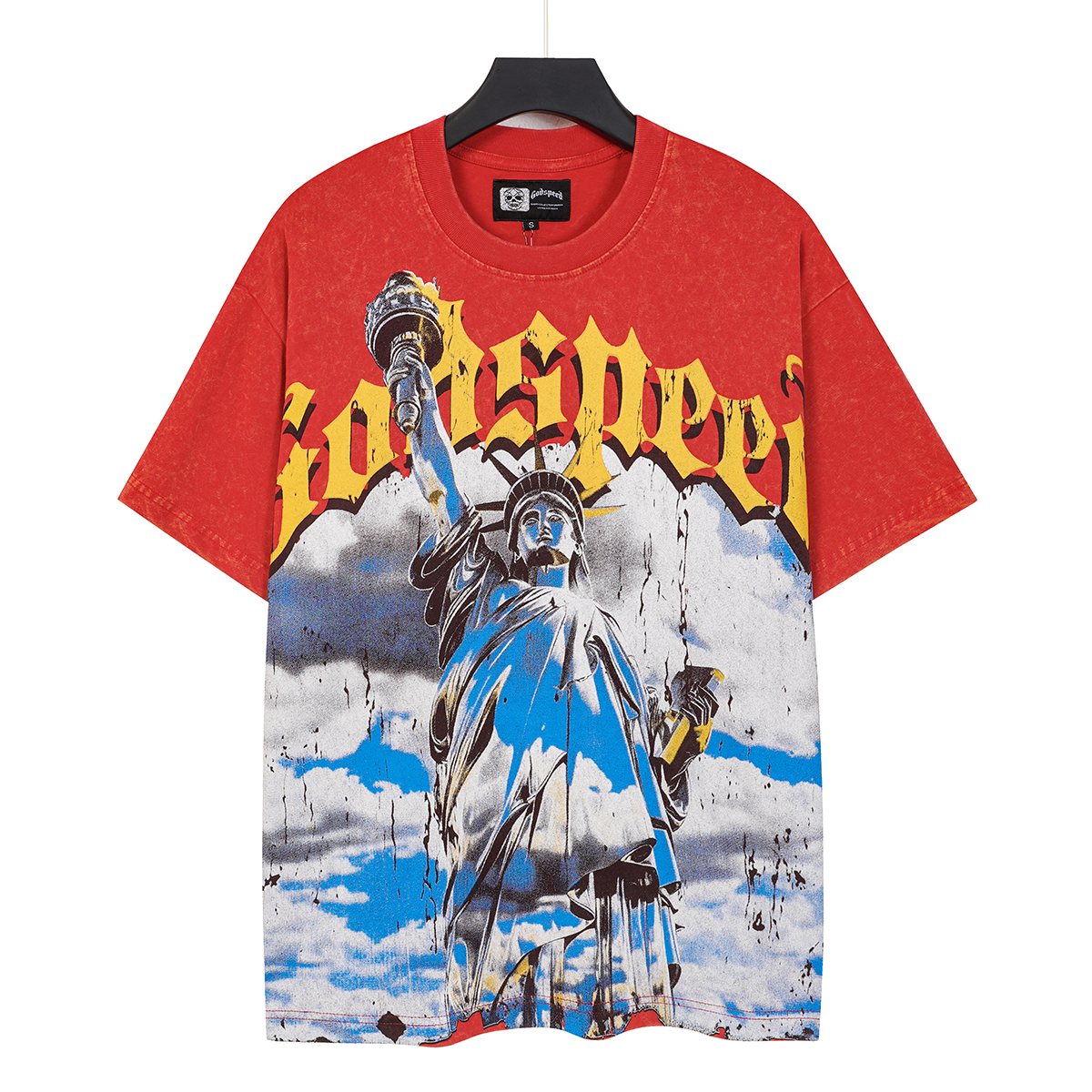 Godspeed Rock Graphic Acid-Wash T-Shirt