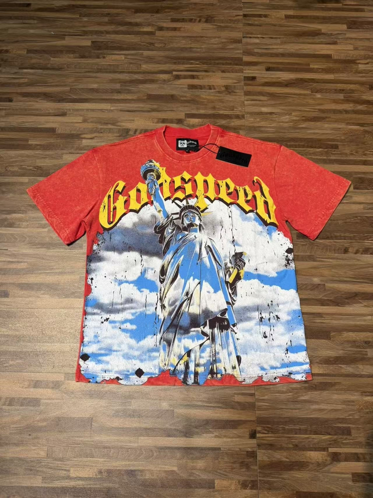 Godspeed Rock Graphic Acid-Wash T-Shirt
