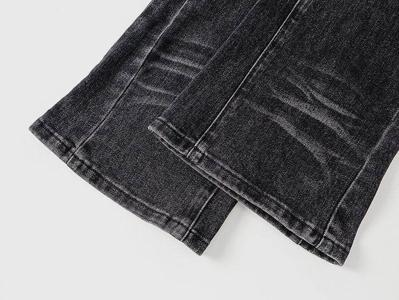 Purple Brand Black Washed Flare Jeans