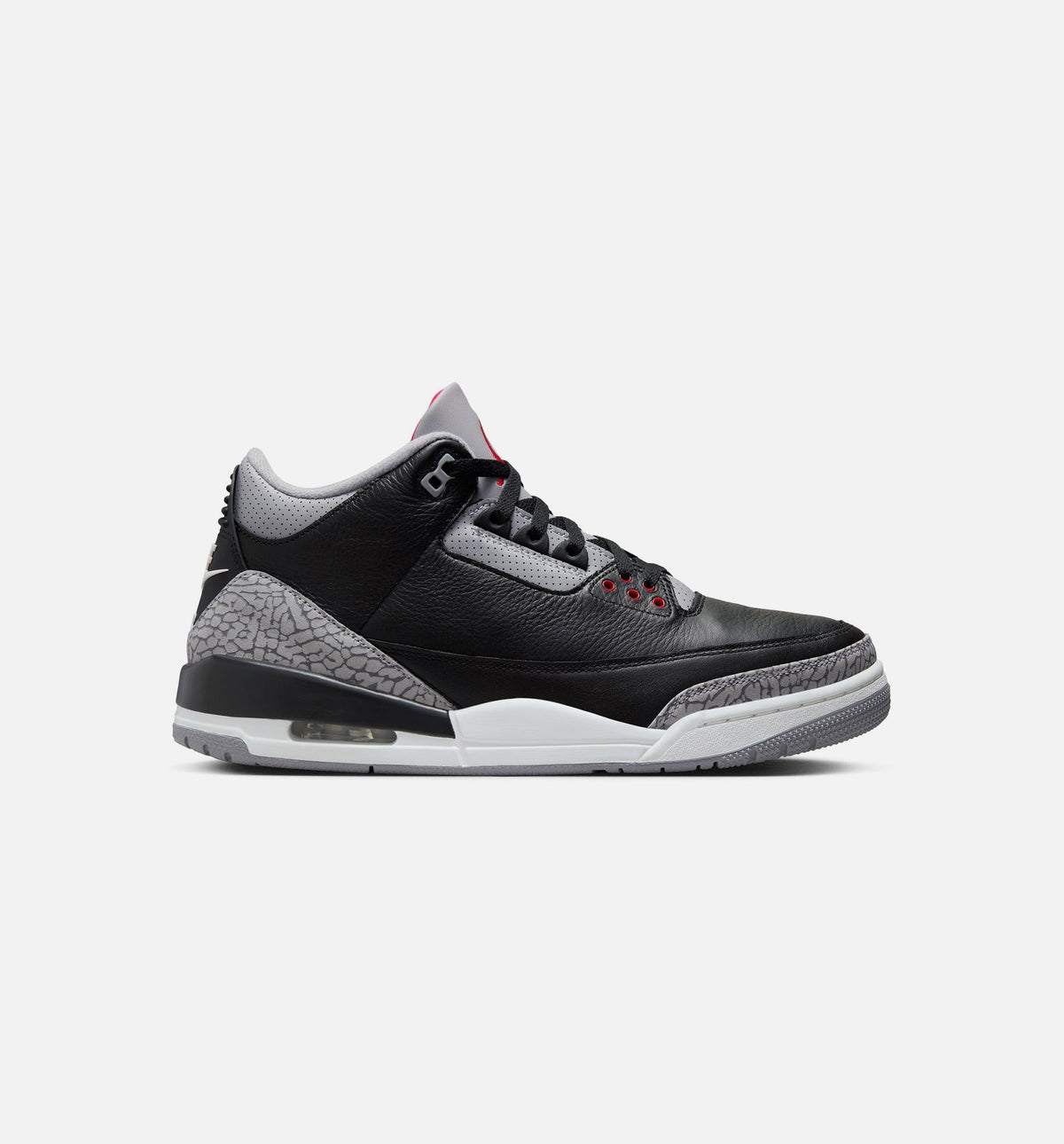 Air Jordan 3 Retro Black Cement Men's Lifestyle Shoes - Black/Fire Red/Cement Grey/Summit White