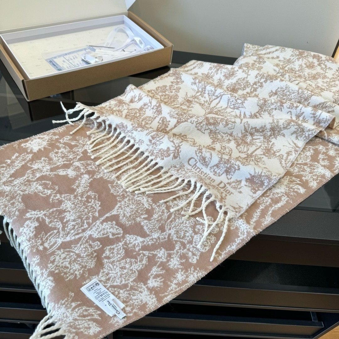 Dior Botanical Fringed Scarf