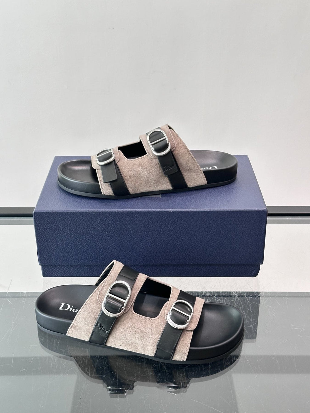Dior Two-Strap Slide Sandals