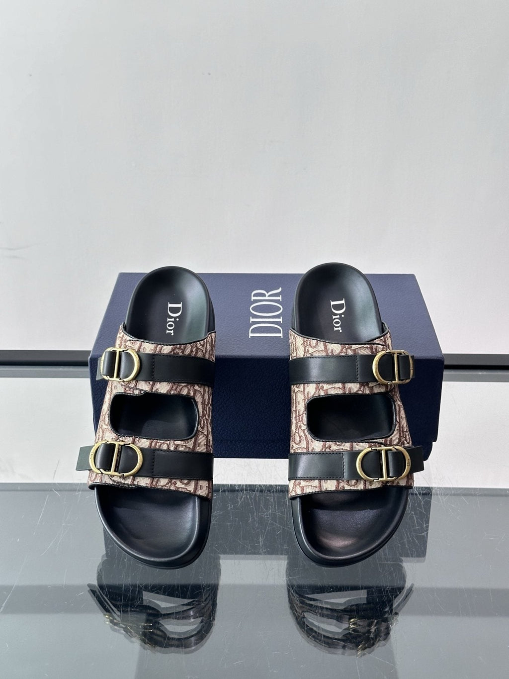 Dior Two-Strap Slide Sandals