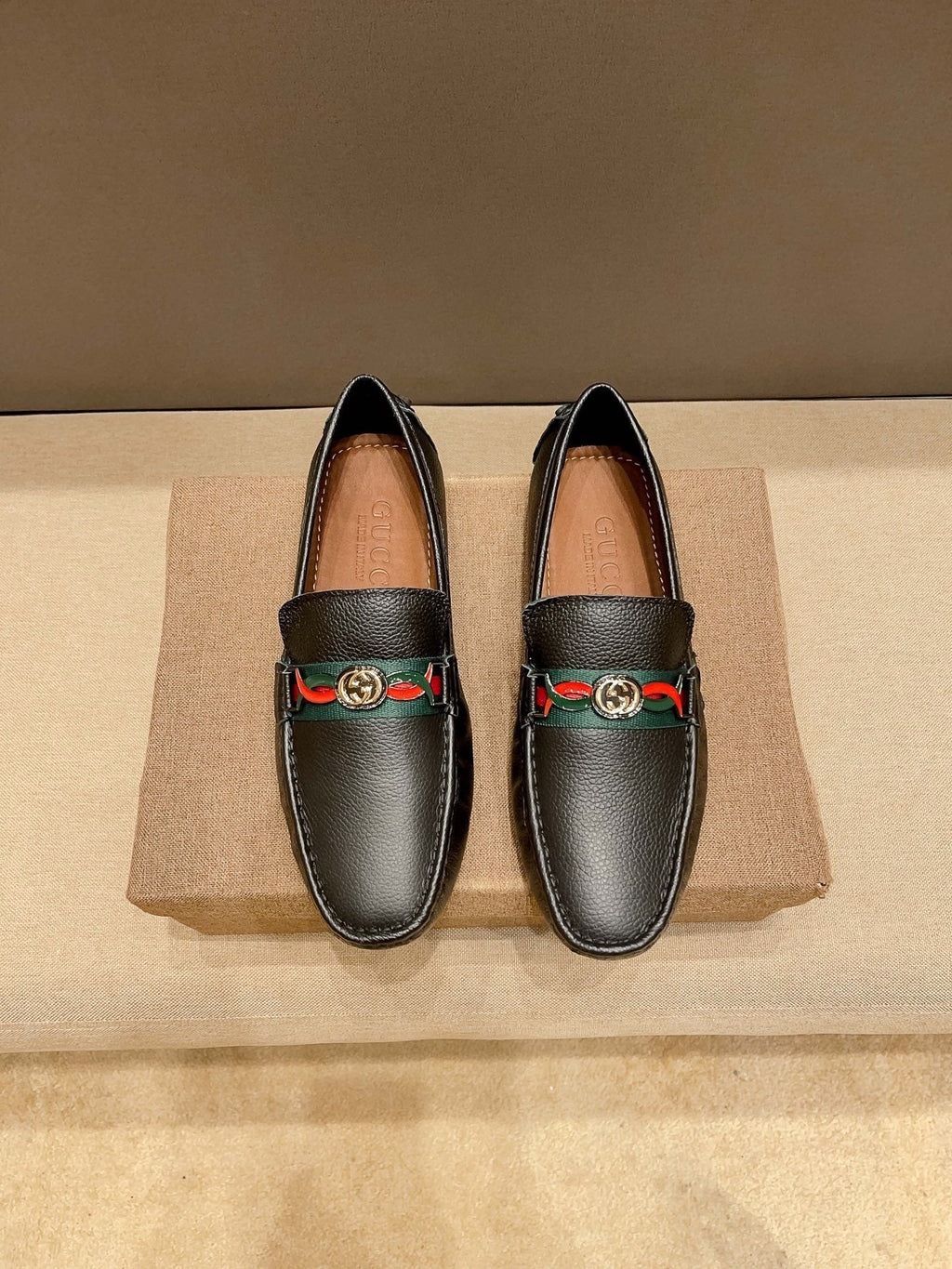 Gucci Web Accent Driving Loafers