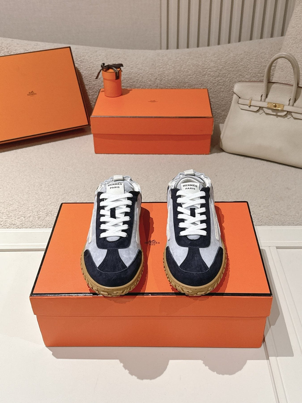 Hermès Brown H-Detail Sneakers