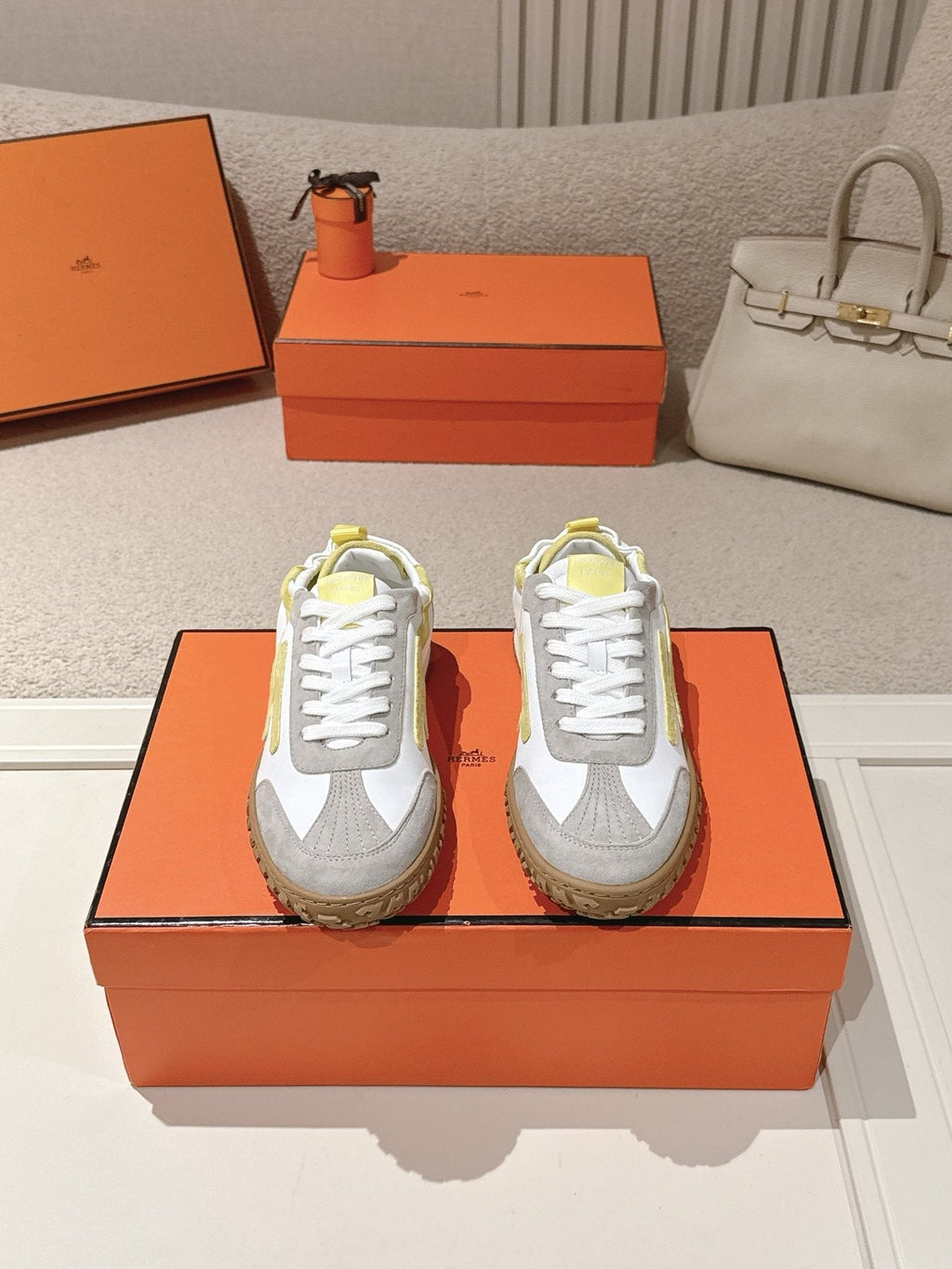 Hermès Brown H-Detail Sneakers