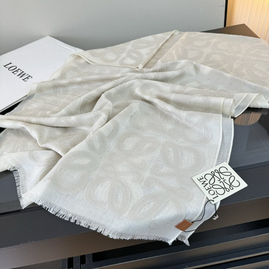 LOEWE Anagram Fringed Scarf