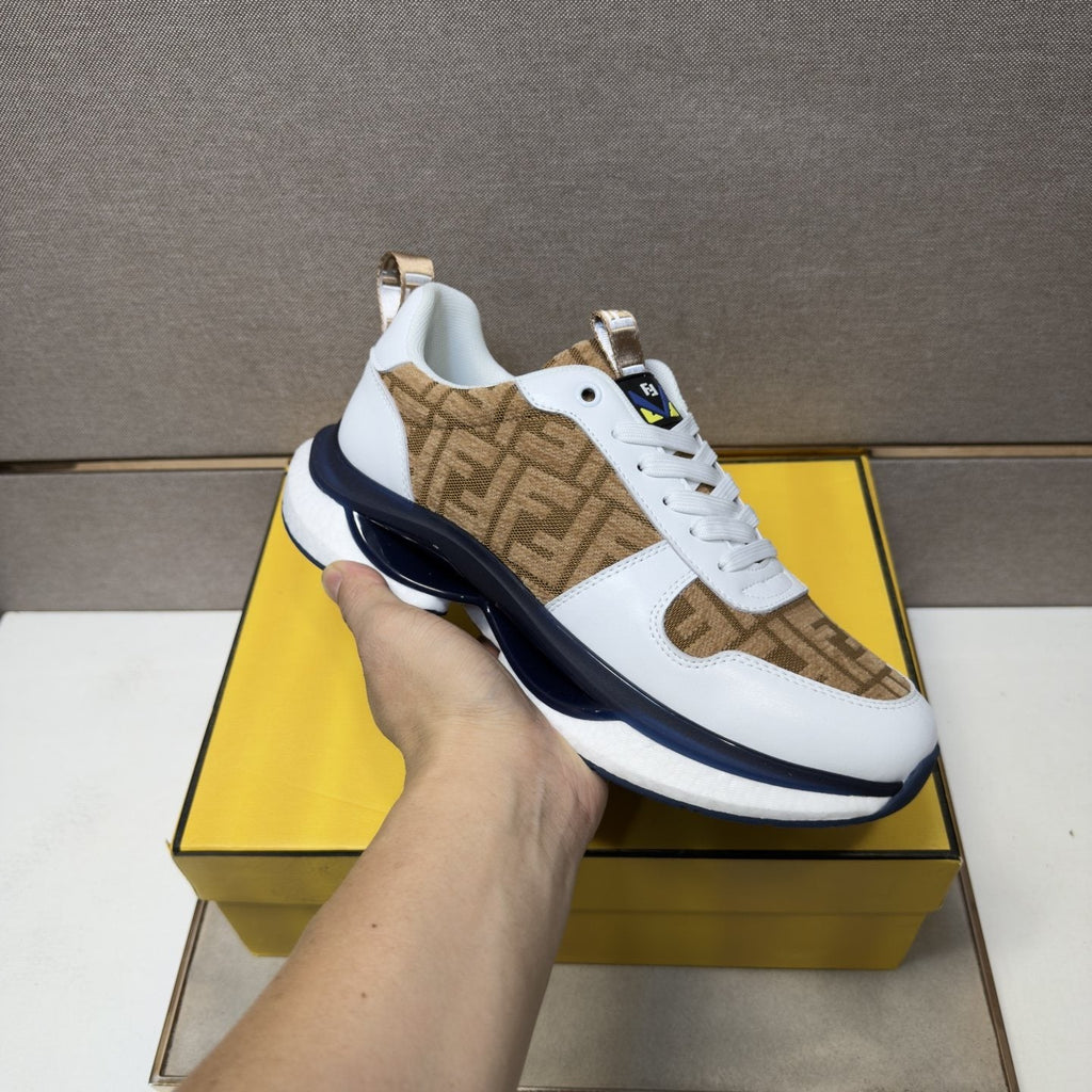 Fendi Men's Patterned Panel Sneakers