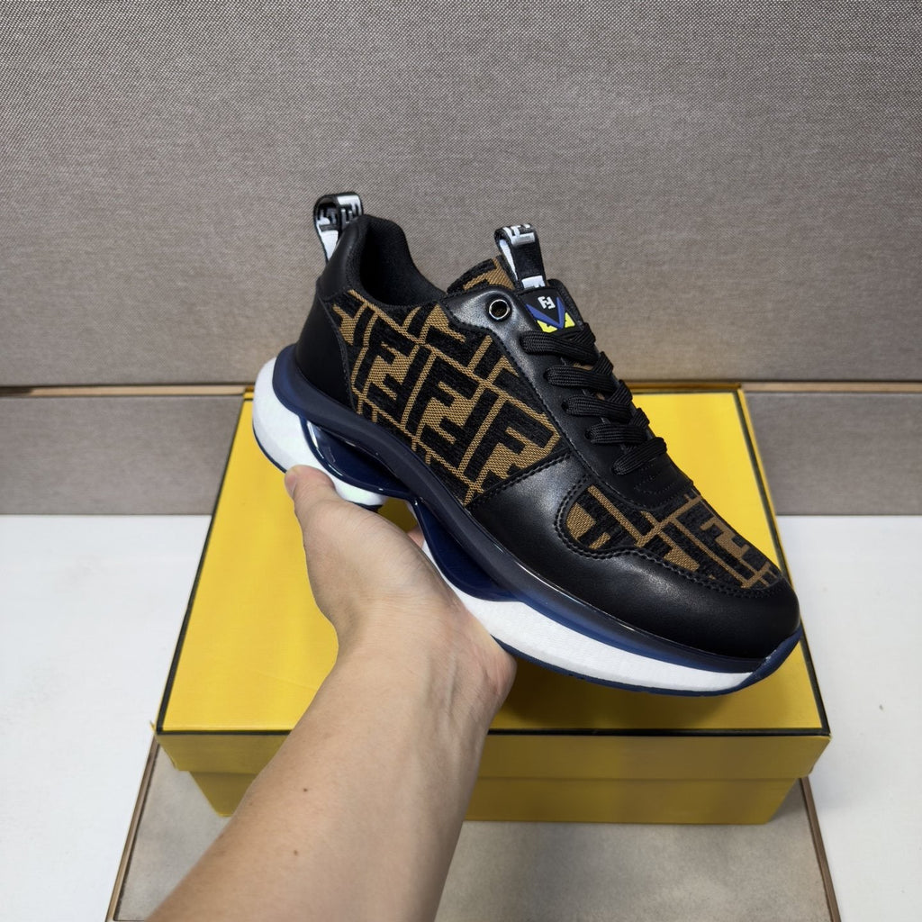 Fendi Men's Patterned Panel Sneakers