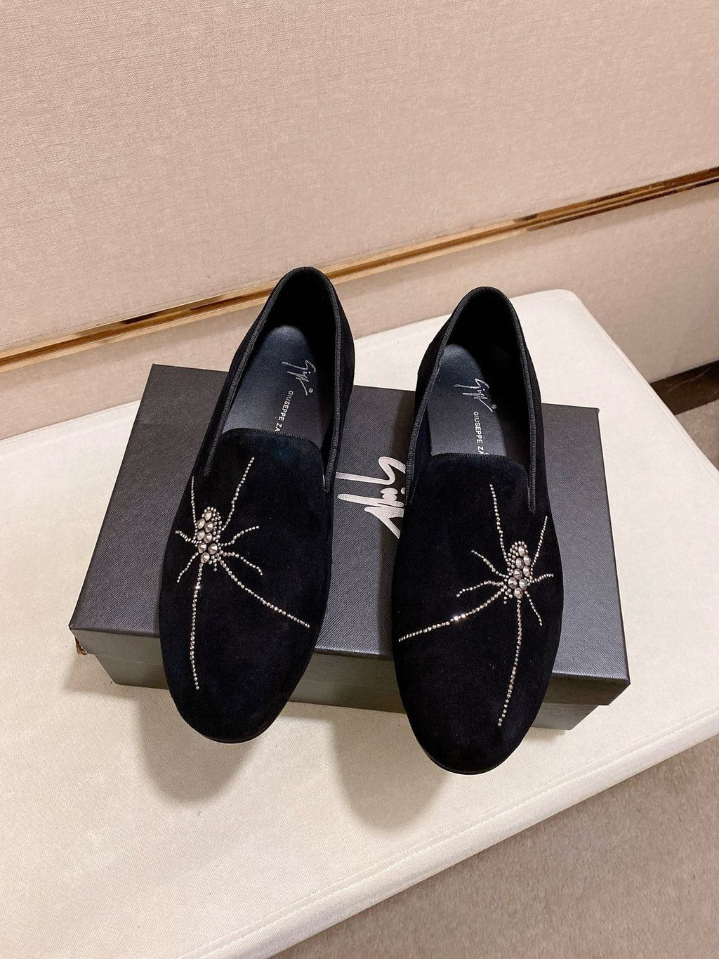 Giuseppe Zanotti Men's Black Spider Loafers