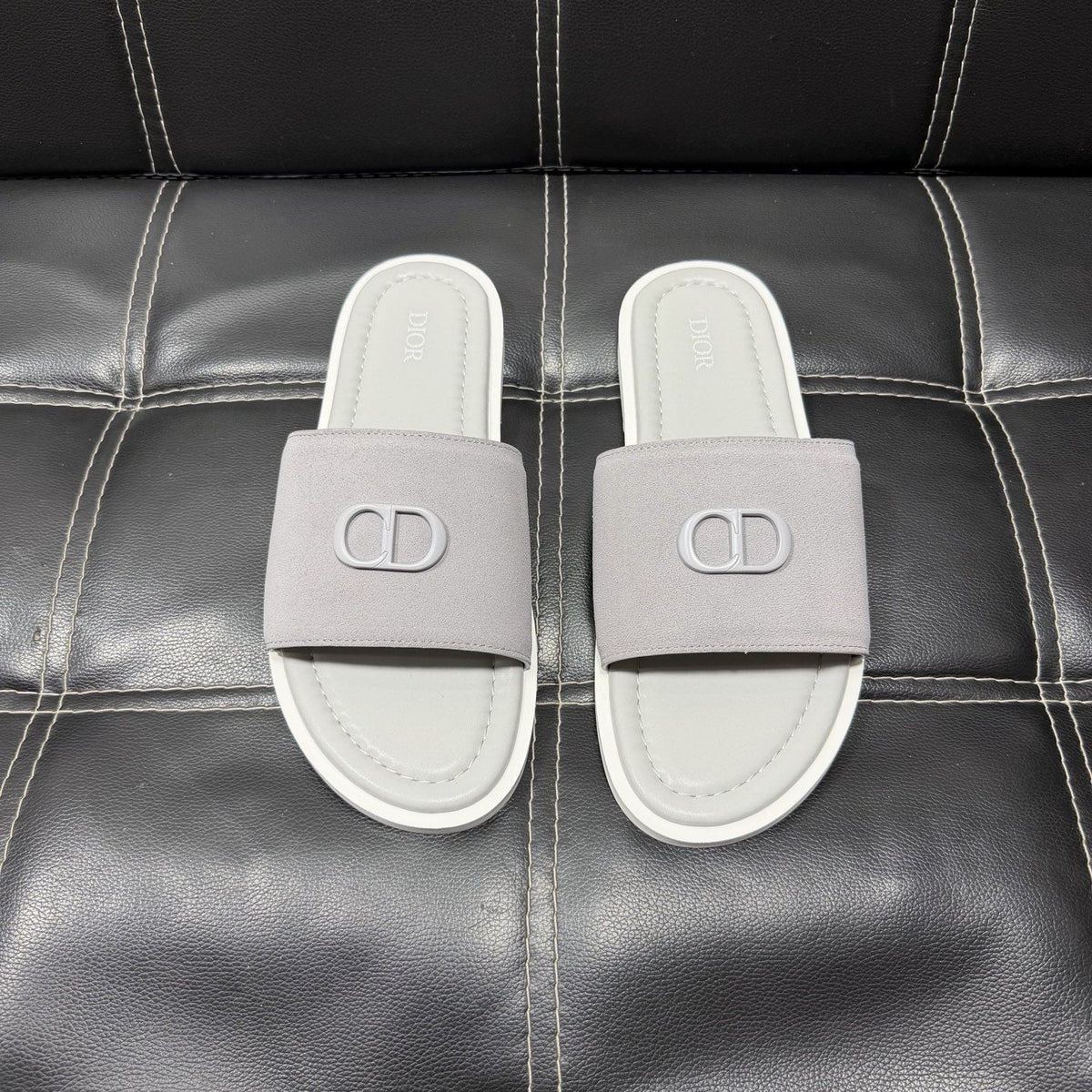 Dior Men's Emblem Strap Slide Sandals