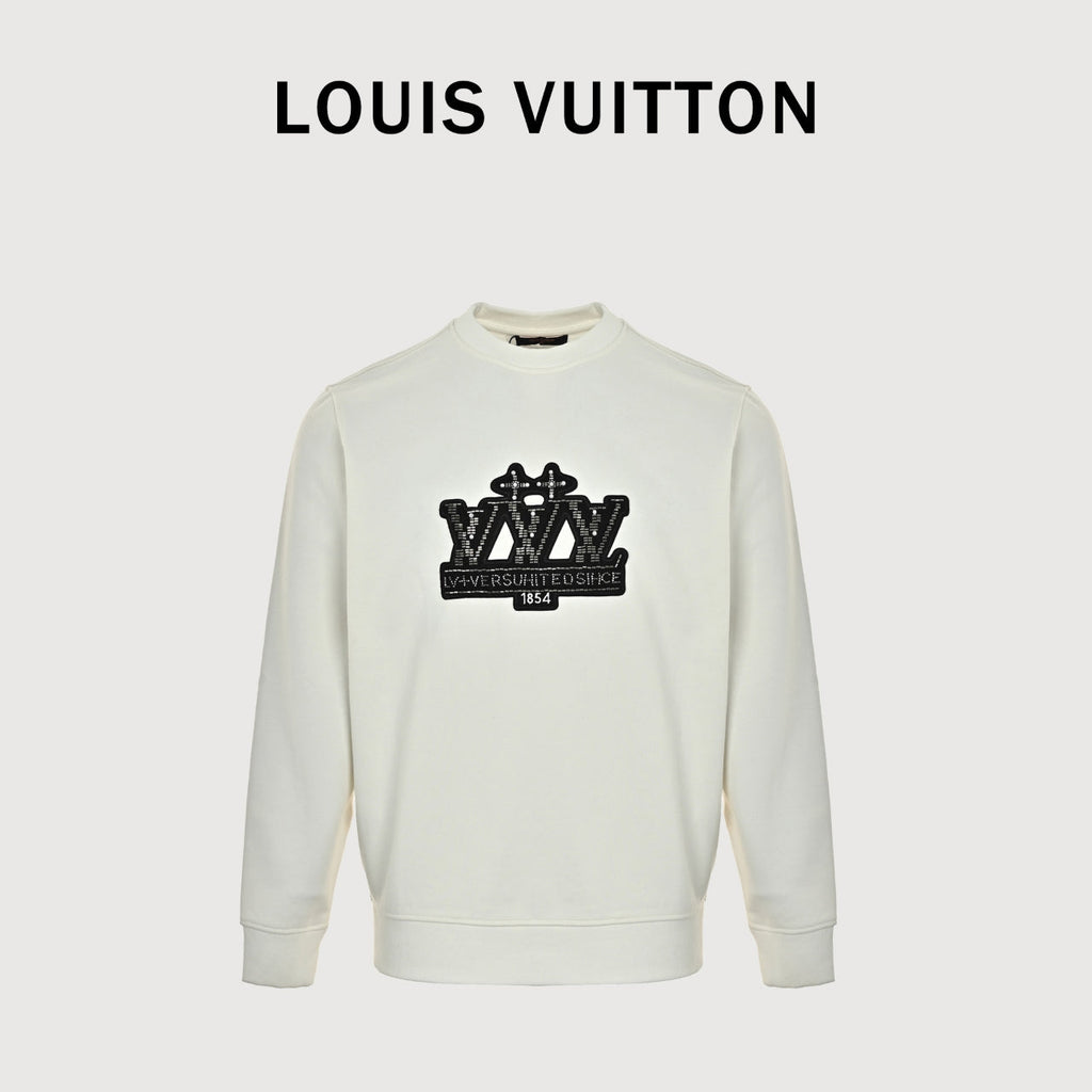 Louis Vuitton LV Beaded Embroidered Sweatshirt - White